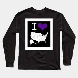 I 💜 The USA Long Sleeve T-Shirt